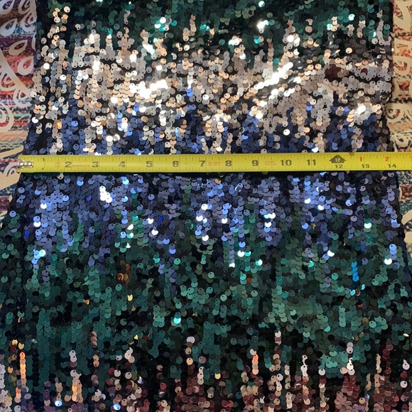 NWT Express Multicolored Sequin Strapless Mini Dress Cocktail Dress $108 - Picture 4 of 15